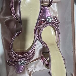 Elegant Pink Embellished Women's Shoes